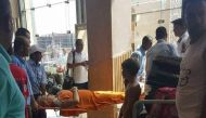 Medics rush an injured tourist at the Zahabia hotel resort, after an Egyptian man stabbed two German tourists to death and wounded four others in Hurghada, south of the capital Cairo, Egypt, July 14, 2017. REUTERS/Mohamed Aly