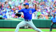 Chicago Cubs pitcher Jose Quintana throws the ball in the first inning against the Baltimore Orioles at Oriole Park at Camden Yards in Baltimore on Sunday.