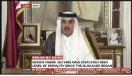 A screen grab of Emir's speech to the nation.