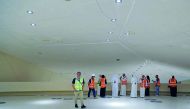 The Culture Pass members of Qatar Museums during a tour at the national museum yesterday. 