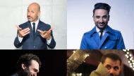 Clockwise from top left: Maz Jobrani, Vir Das, Nemr and Mo Amer 
