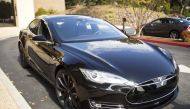 A Tesla Model S with version 7 0 software update containing Autopilot features is seen during a Tesla event in Palo Alto, October 14, 2015 (REUTERS / Beck Diefenbach) 