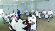 Employees in customer service participating the training programme, organised to develop the capabilities of employees in customer service, at The Municipal and Environmental Studies Center of the Ministry of Municipality and Environment.