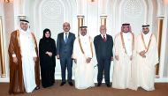 Foreign Ministry’s Secretary-General, H E Dr Ahmed bin Hassan Al Hammadi, with outgoing Ambassadors at the Diplomatic Institute.