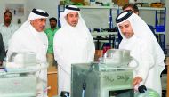 Prime Minister and Interior Minister H E Sheikh Abdullah bin Nasser bin Khalifa Al Thani visiting the Building Automation & Control System (BACS) centre for Doha Metro stations. The system was recently assembled at one of the Doha Metro project sites. The