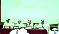 Fahad Jaber Al Kawari (left), Director of Labour Relation Department at the Ministry of Labour;  Mohammed Ali Al Meer, Director of Labour Inspection Department; Saleh Hamad Al Sharqi, Acting Director-General of Qatar Chamber; and Fawaz Al Rayes, Director 