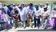 Qatar Charity officials launching one of the projects in Kyrgyztan. 