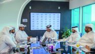 Officials of Qatar Post and Aspire Zone Foundation. 