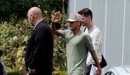 Paris St Germain's Neymar after training REUTERS/Benoit Tessier
