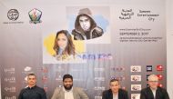 From left: Brendan Germishuys, Director of Fitness and Sports at QSports; Jassim Mohammed, CEO of Red Apple Events and Media; Red Herrera, Operations Manager at QSports and Michael Stellwag, CEO of Silverfox Digital Communications, at the press conference