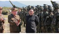 North Korean leader Kim Jong Un guides a target-striking contest of the special operation forces of the Korean People's Army (KPA) to occupy islands in this undated picture provided by KCNA in Pyongyang on August 25, 2017. KCNA via Reuters.