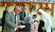 The academic orientation session for the new faculty at the Qatar University campus.