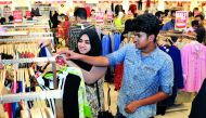 People make last minute Eid shopping at Lulu Hypermarket on D-Ring Road yesterday. Pic: Salim Matramkot / The Peninsula