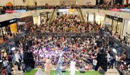 A massive crowd attended the Tom and Jerry show at the Doha Festival City as part of the celebrations on the second day of Eid. Pics: Salim Matramkot / The Peninsula