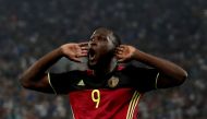 Belgium’s Romelu Lukaku celebrates scoring their second goal REUTERS/Alkis Konstantinidis
