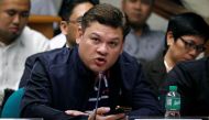 Paolo Duterte, Davao's Vice Mayor and son of President Rodrigo Duterte, testifies at a Senate hearing on drug smuggling in Pasay, Metro Manila, Philippines, September 7, 2017. REUTERS/Erik De Castro.
