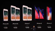 Senior Vice President of Worldwide Marketing at Apple Philip Schiller introduces the new iPhone lineup during a media event at Apple's new headquarters in Cupertino, California, on September 12, 2017. / AFP / Josh Edelson