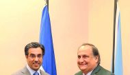 Dr Ali bin Samikh Al Marri met in Geneva yesterday with President of the UN Human Rights Council Joaquin Alexander Maza Martelli.
