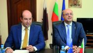 Bulgarian Ambassador Metin Kazak (right) and EUNIC Qatar Cluster President Olivier Deseez at the press conference at the Bulgarian Embassy. Pic: Abdul Basit / The Peninsula