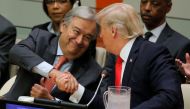 U.N. Secretary General Antonio Guterres (L) shakes hands with U.S. President Donald Trump after Trump spoke during a session on reforming the United Nations at U.N. Headquarters in New York, U.S., September 18, 2017. REUTERS/Lucas Jackson
