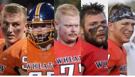 The accused are currently listed as members of Wheaton's football team -- one of the top US collegiate football programs:James Cooksey, from left, Kyler Kregel, Benjamin Pettway, Noah Spielman and Samuel TeBos. (Photo courtesy: Lou Foglia / Chicago Tribun