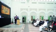 Dr Mani Chandran, a Consultant Geriatric Psychiatrist at HMC, speaking during a public event. 