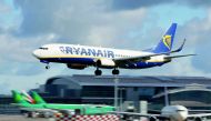 In this file photo taken on September 21, 2017 a Ryanair plane takes off from Dublin Airport. Irish no-frills airline Ryanair said on September 27, 2017 it was dropping its bid to buy Italian carrier Alitalia, as it struggles with a shortage of pilots tha