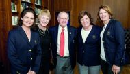  Lorena Ochoa, Barbara Nicklaus, Jack Nicklaus, Meg Mallon and Juli Inkster attend the 2017 World Golf Hall Of Fame Induction Ceremony in New York City on Tuesday. 