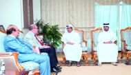 Members of the British Parliamentary Inquiry Committee investigating the the siege imposed on the State of Qatar, Grahame Morris and Lord Qurban Hussain, meeting with National Human Rights Committee (NHRC) Chairman Dr Ali bin Sumaikh Al Marri in Doha, yes