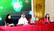 Officials at the national workshop on communicating with the public in nuclear and radiological emergencies in Doha yesterday. 