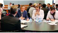 Dr David Livermore, President of the Cultural Intelligence Center, interacting with others during the workshop. 