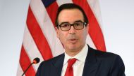 US Secretary of the Treasury Steven Mnuchin speaks during a press conference at the G20 Finance Ministers and Central Bank Governors Meeting in Baden-Baden, southern Germany, on March 18, 2017 (AFP / Thomas Kienz) 