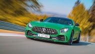 Mercedes-Benz AMG GT R model available at NBK showroom in Doha.