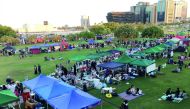 The Museum of Islamic Art Park bazaar was abuzz with visitors yesterday. Pic: Raynald C Rivera / The Peninsula
