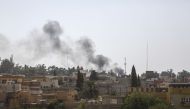 Smoke rises after the clashes near the Kirkuk Airport in Kirkuk, Iraq on October 16, 2017. Yunus Kele? - AA
