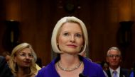 Callista Gingrich takes her seat for a U.S. Senate Foreign Relations Committee hearing to discuss in part her nomination as President Donald Trump's pick to be U.S. ambassador to the Vatican, on Capitol Hill in Washington, U.S. July 18, 2017. Reuters/Jona