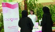 People listen to the tips on breast cancer cure from experts  as part of the Breast Cancer Awareness Campaign organised by Al-Ahli Hospital. 