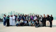 The shortlisted Stars of Science innovators before hearing the top nine results on the show’s Majlis episode.
