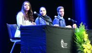 Student panellists during the Qatar Leadership Conference discussion last year. 
