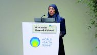 Minister of Public Health H E Dr. Hanan Mohamed Al Kuwari at the World Health Summit in Berlin. 