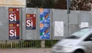 Posters announcing a referendum in Italy's northern-east region of Veneto to request more autonomy from Roma's central government. PHOTO: AFP.