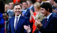 Canada's Finance Minister Bill Morneau receives a standing ovation before delivering the Fall Economic Statement in the House of Commons on Parliament Hill in Ottawa, Ontario, Canada October 24, 2017. Reuters/Chris Wattie