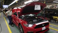 FILE PHOTO: A 2015 Ford Mustang vehicle moves down the production line at the Ford Motor Flat Rock Assembly Plant in Flat Rock, Michigan, August 20, 2015. REUTERS/Rebecca Cook/File Photo