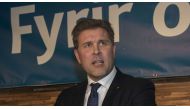A file photo of Icelandic Prime Minister Bjarni Benidiktsson of the conservative Independence Party addresses supporters at the Grand Hotel on October 28, 2017 in Reykjavik, Iceland. AFP / Halldor KOLBEINS