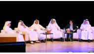 H E Abdullah bin Hamad Al Attiyah (second left), Chairman of Abdullah bin Hamad Al Attiyah International Foundation for Energy and Sustainable Development; Ibrahim Mohamed Jaidah (left), GCEO of Arab Engineering Bureau and QGBC board member; Eng. Essa bin
