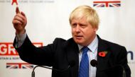Britain's Foreign Secretary Boris Johnson gives a speech at the British Embassy during his European tour on Brexit, in Paris, France, October 27, 2017. Reuters/Geoffroy Van Der Hasselt