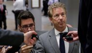 FILE PHOTO: Senator Rand Paul (R-KY) speaks to reporters as he arrives for a vote on Capitol Hill in Washington, US, October 18, 2017. / Reuters. 