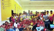 Hameed Al Husseinie College Colombo – Old Boys’ Association of Qatar, winners in the Inter-school OBAs Bowling Tournament, organised by Old Anandians In Qatar pose for a group picture.