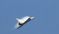 A French-made Mirage fighter flies over Ching Chuan Kang Air Base in Taiwan AFP/SAM YEH.