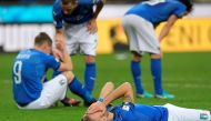 Italy's forward Ciro Immobile react at the end of the FIFA World Cup 2018 qualification football match between Italy and Sweden, on November 13, 2017 at the San Siro stadium in Milan.  AFP / Miguel MEDINA
